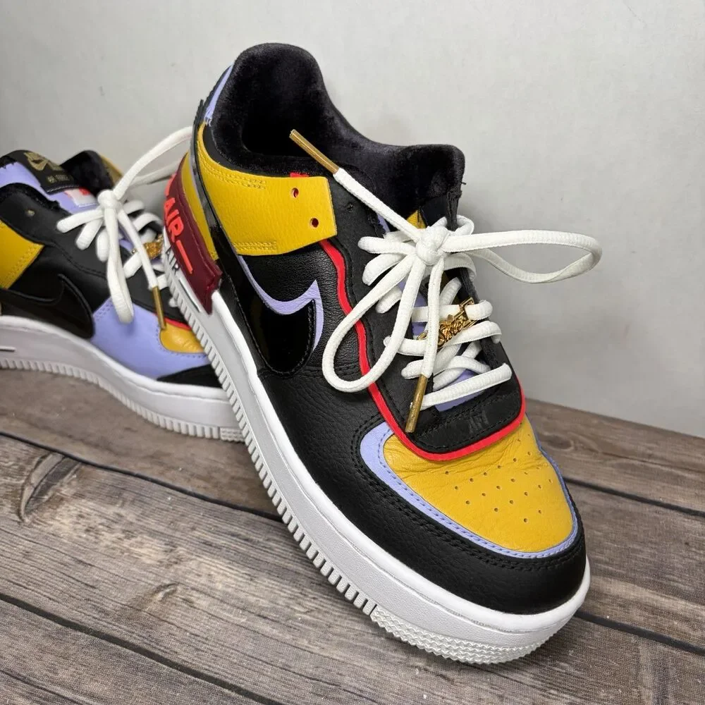 Nike Air Force 1 Low Shadow Sisterhood Dark Sulfer Sneakers Womens 7 DO6114-700
